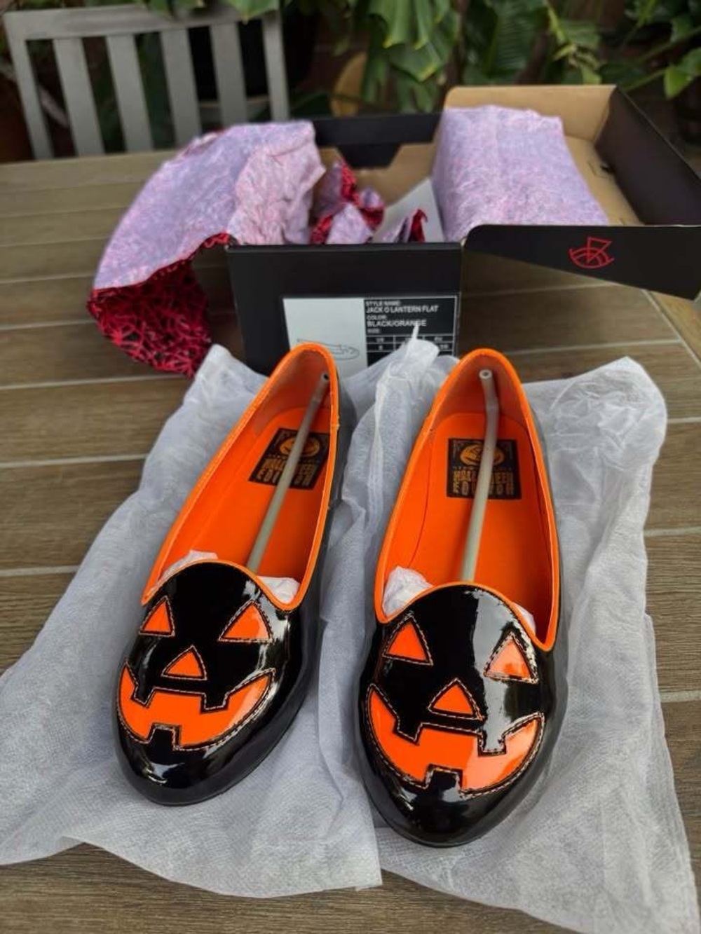 Strangecvlt Pumpkin Flats (Black, Women's Size 8)